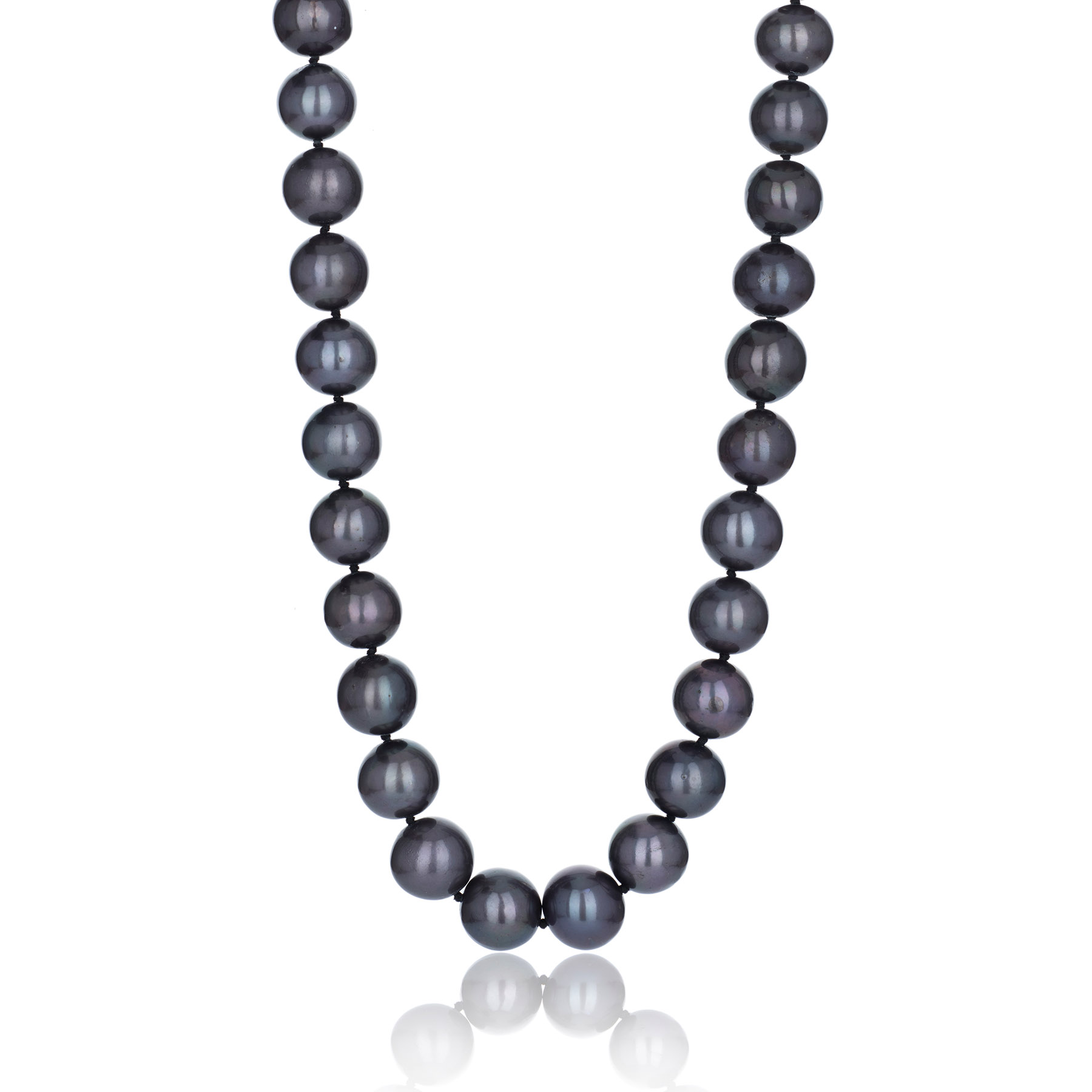 ELORA black pearl ribbon tie necklace (more colours available)