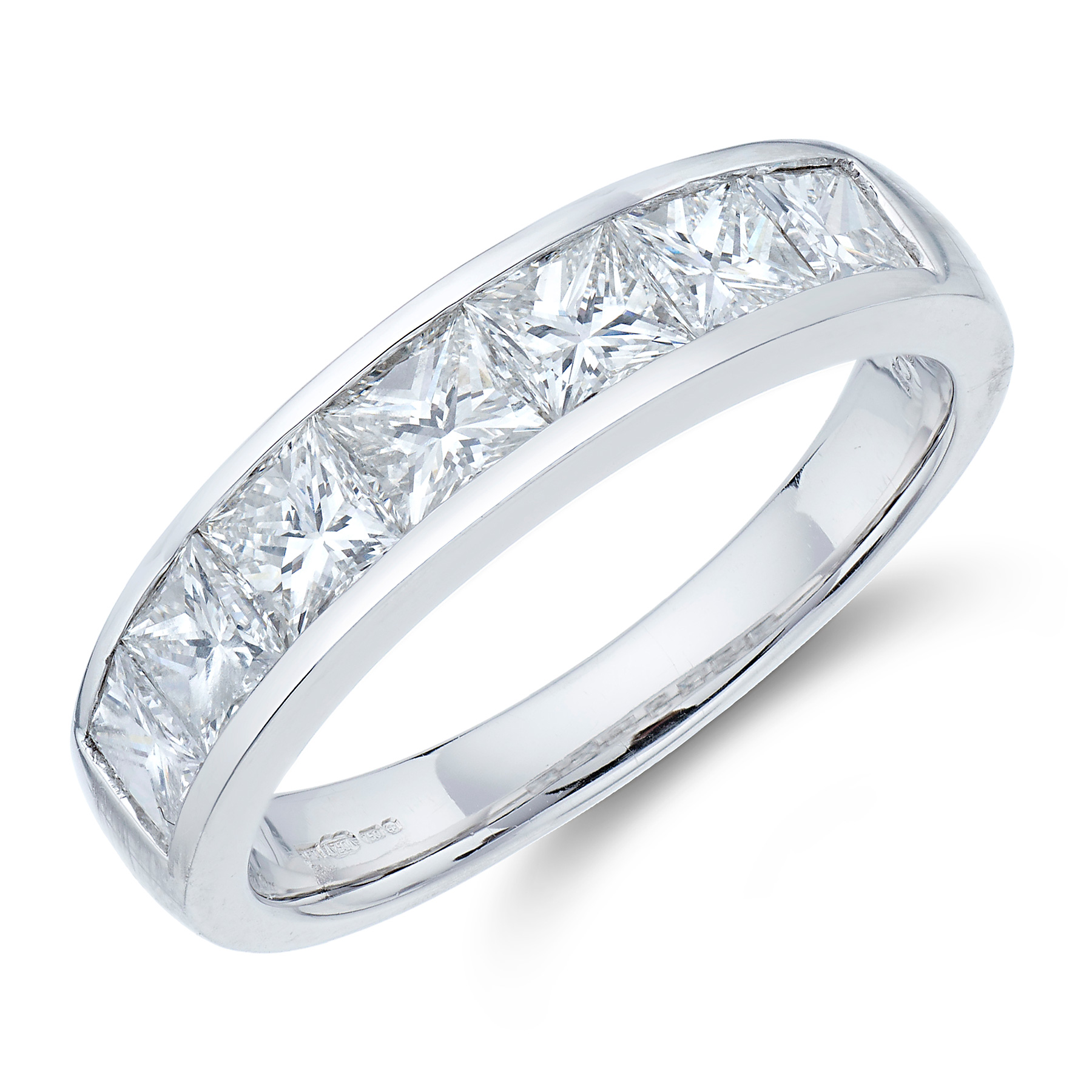 Platinum 6.5 ct tw Princess Cut Eternity Ring | Princess Jewelry