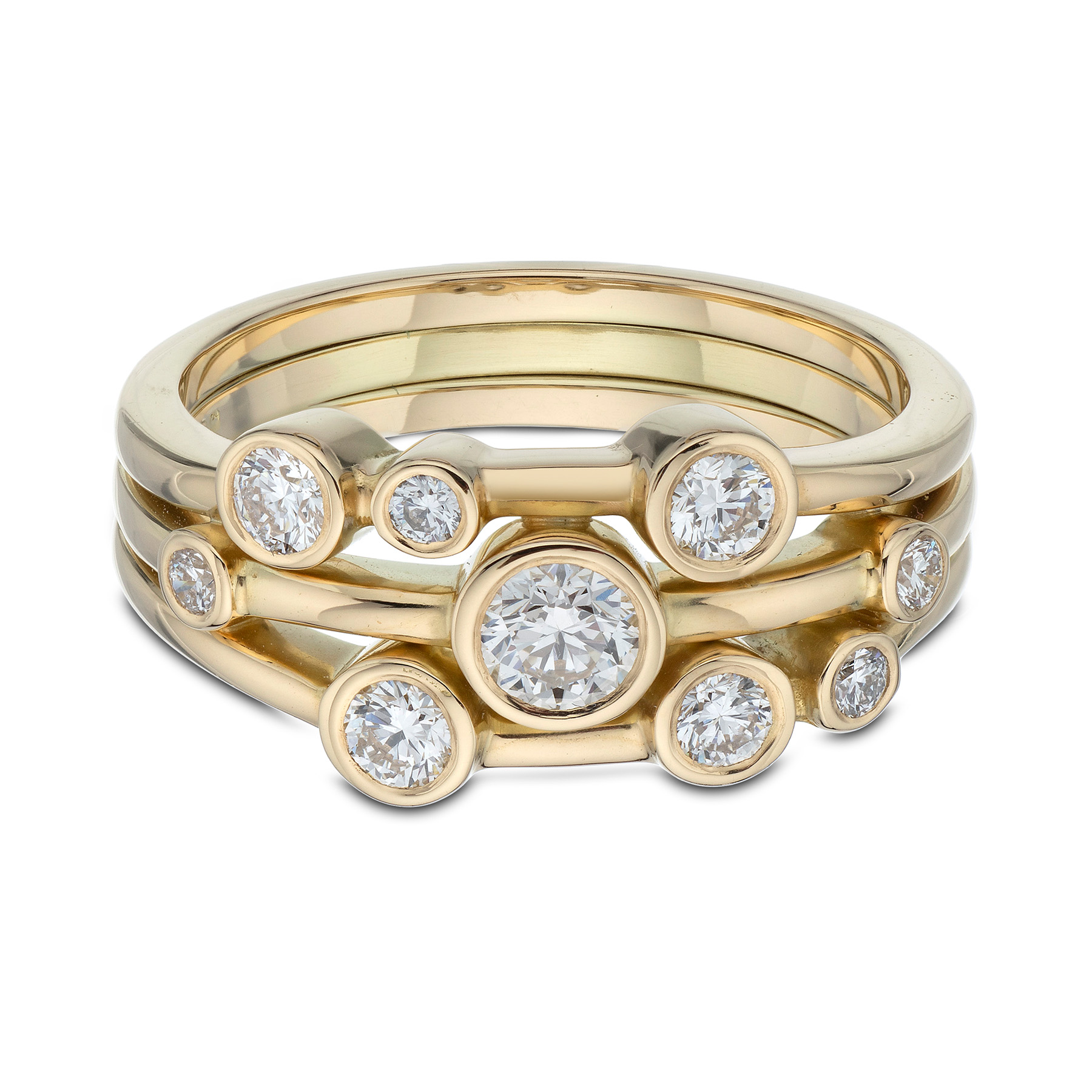 18ct Yellow Gold Diamond Cluster Ring  Tom Coll Jewellery, Diamond 