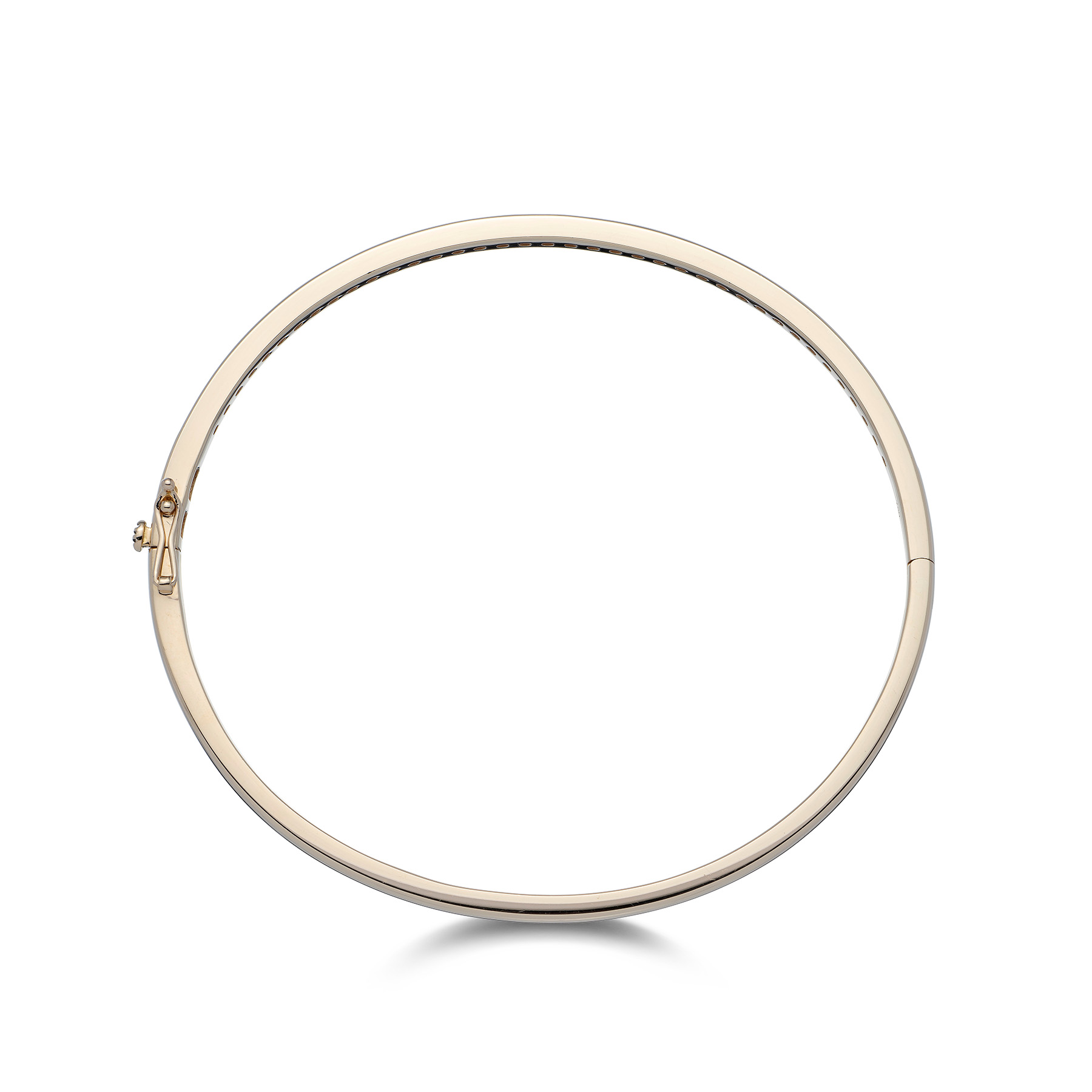 18ct Yellow Gold Diamond Set Bangle Tom Coll Jewellery, Diamond
