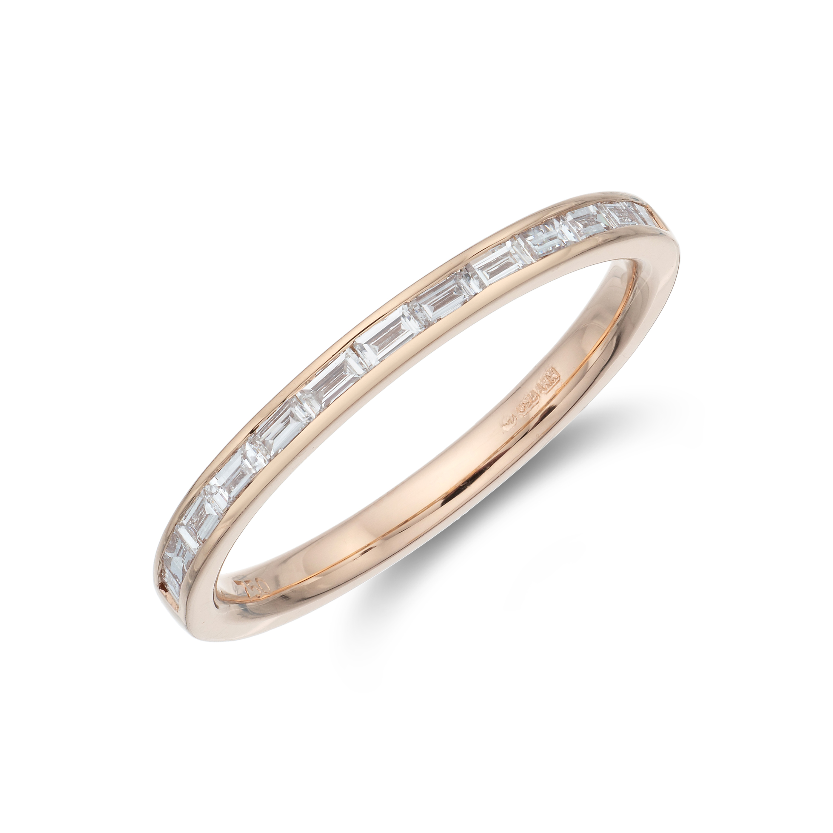 18ct Rose Gol Baguette Cut Diamond Eternity Ring Tom Coll