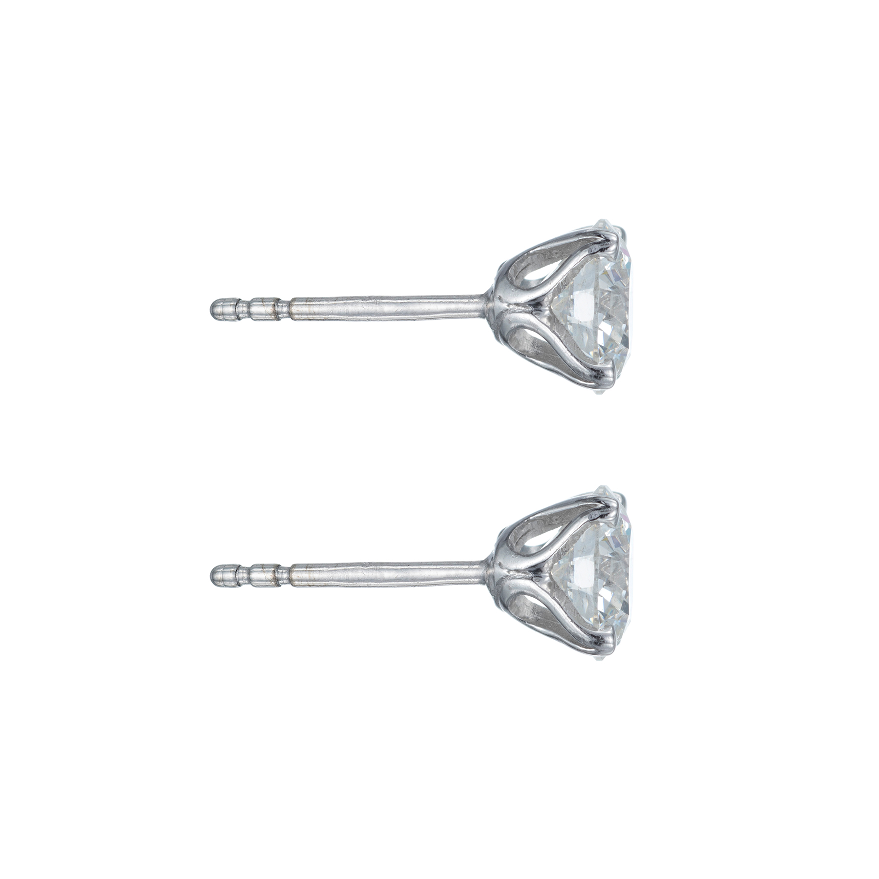 18ct White Gold 2.00ct Round Brilliant Cut Dimond Earrings Tom Coll