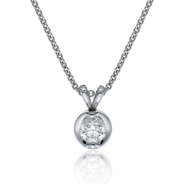 18ct White Gold Diamond Pendant  Tom Coll Jewellery, Diamond Jewellery 